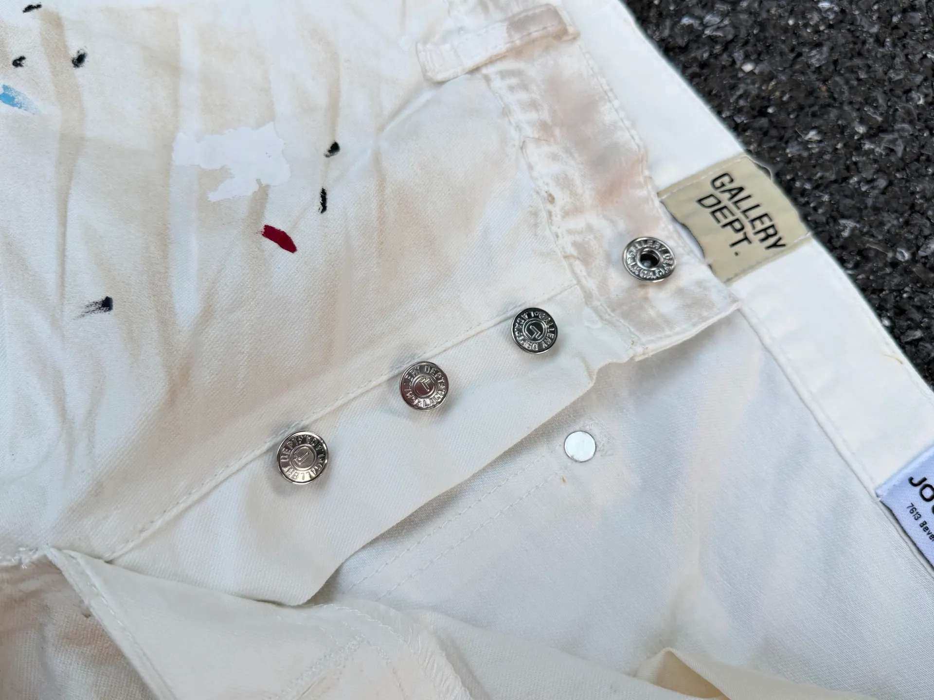 P270💰GA05 GALLERY DEPT. Dirty touch, splashed ink, hand-painted graffiti, washed, distressed, damaged, micro-flared casual overalls. Code number: 28 30 32 34 36